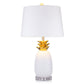 Pier 1 Pineapple White And Gold Ceramic Table Lamp