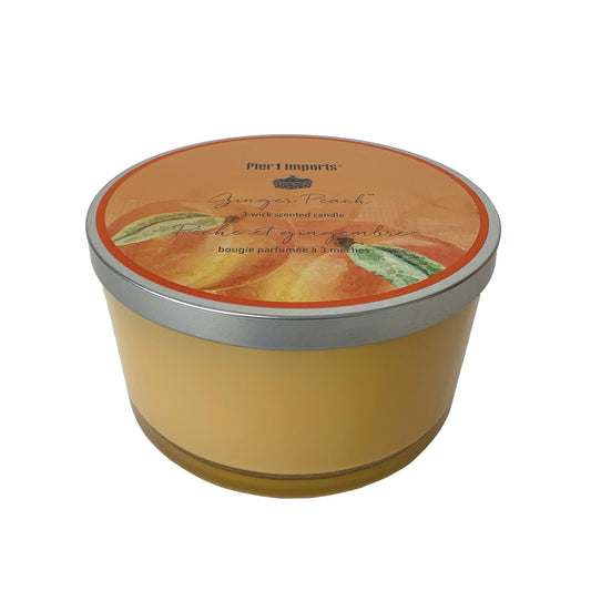 Pier 1 Ginger Peach® Filled 3-Wick Candle 14oz