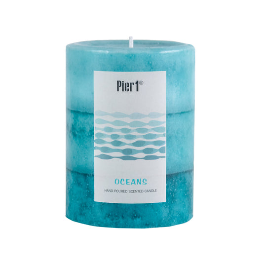 Pier 1 Oceans® 3x4 Layered Pillar Candle